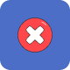 blue cross error icon