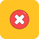 yellow cross error icon